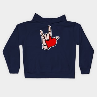 I Love You in American Sign Language #1 / Heart Design Kids Hoodie